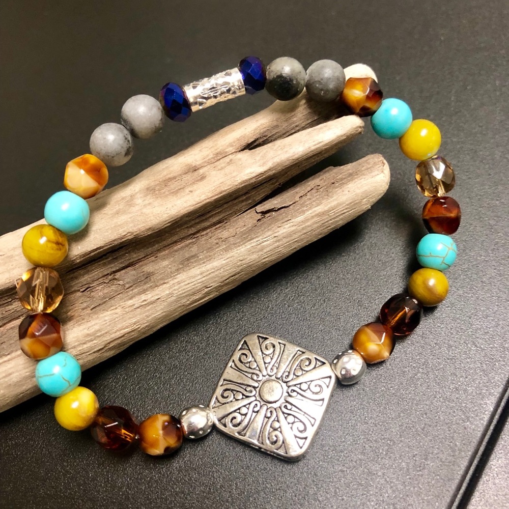 Multicolored Medallion Bracelet - image 5